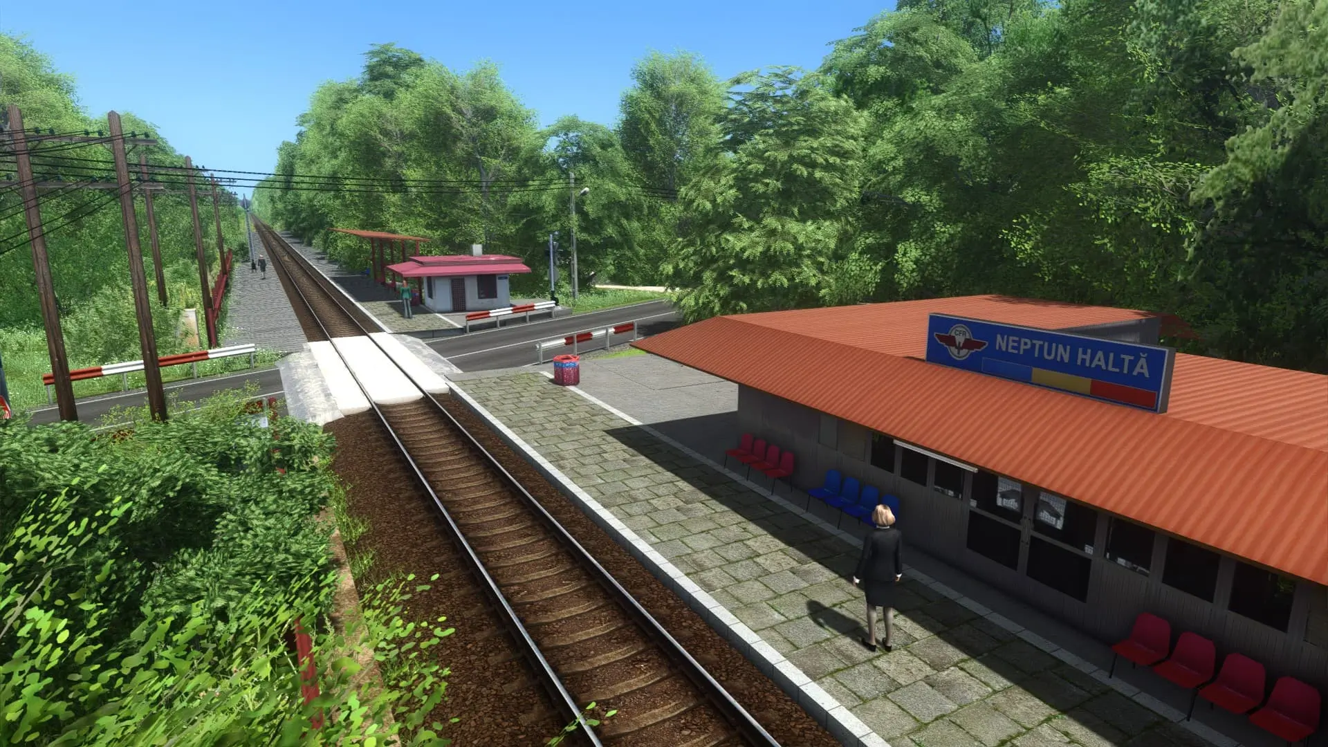 Halta Neptun, cu peron și acoperiș oranj
